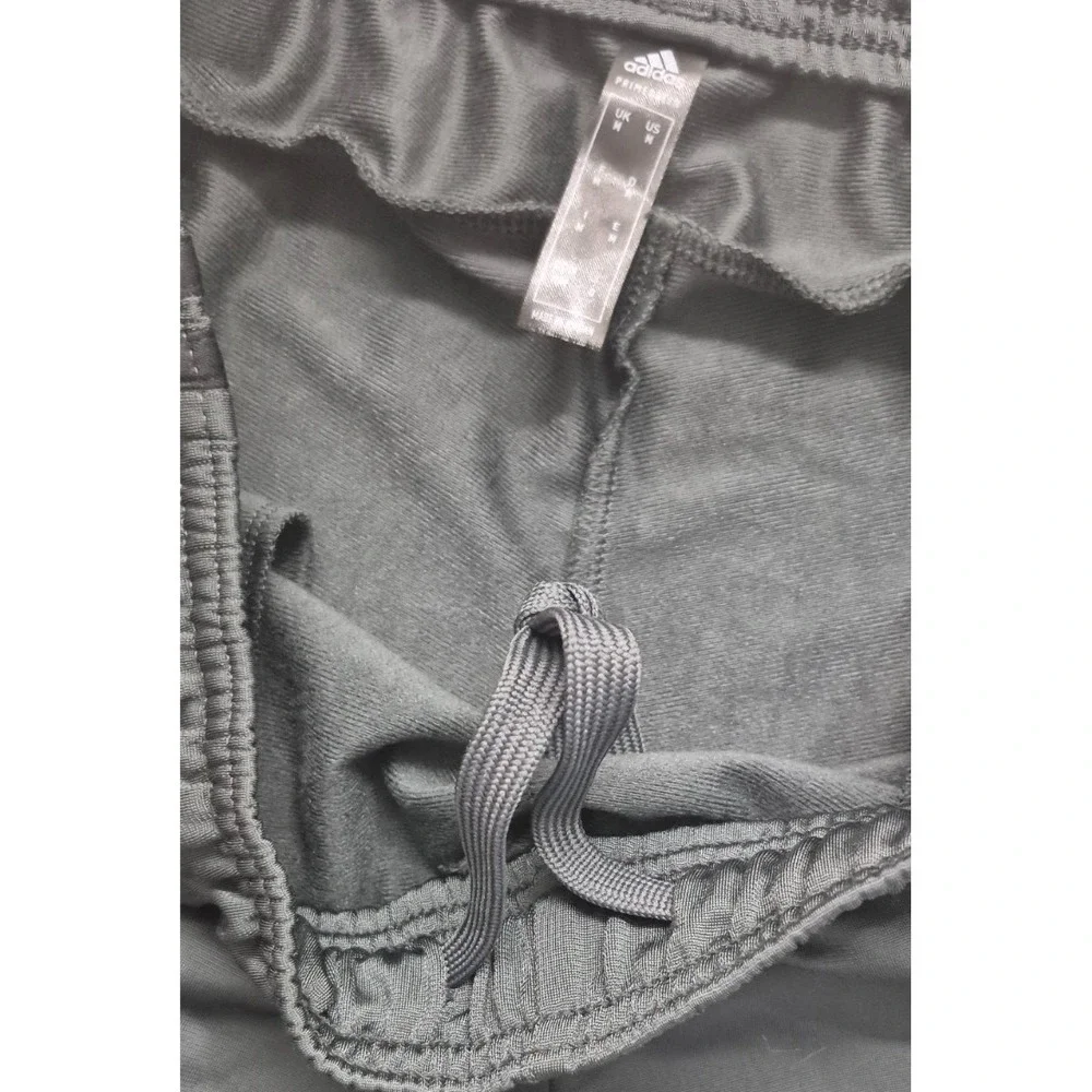 Adidas‎ Primegreen men's dark gray athletic track pants black logo MD drawstring